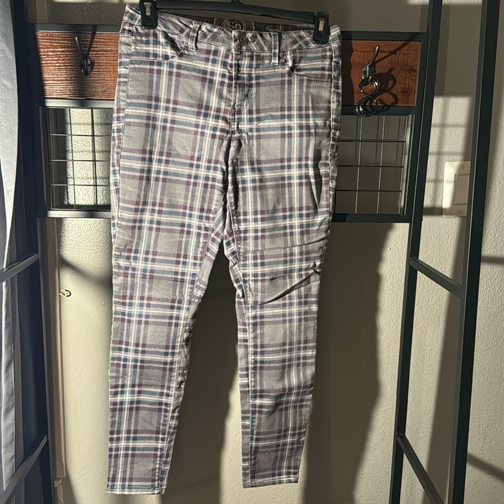 SO plaid jeggings